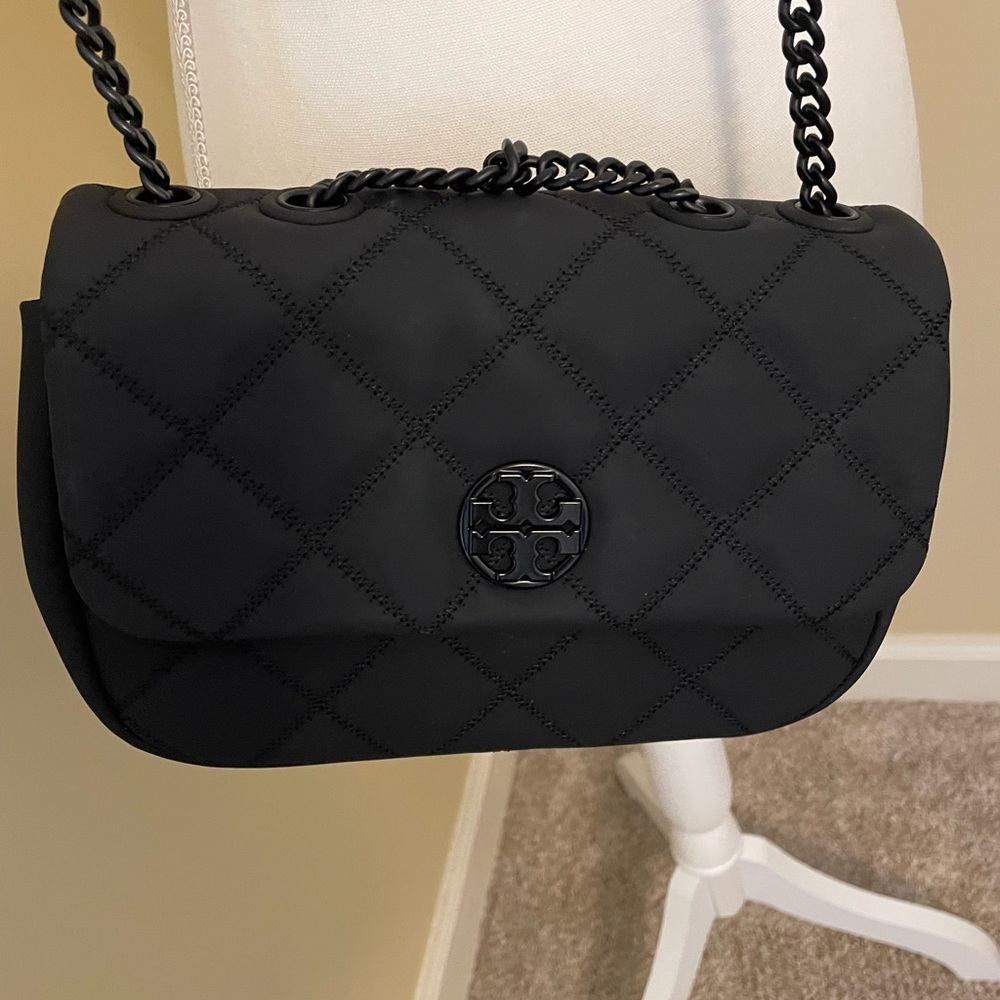 Tory Burch Black Quilted Crossbody Bag